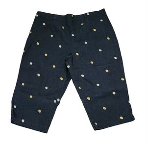 White Stag Crop Jeans Embroidered Daisy's Sz 18